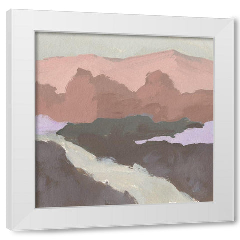 Blush Foothills II White Modern Wood Framed Art Print by Green, Jacob