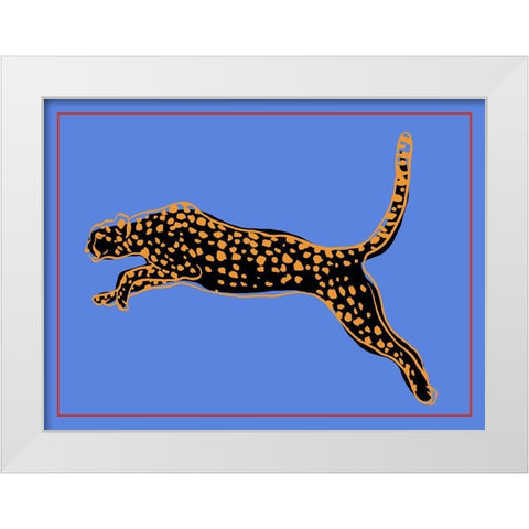 The Wild Leopard I White Modern Wood Framed Art Print by Wang, Melissa