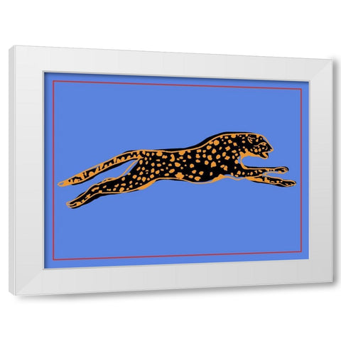 The Wild Leopard II White Modern Wood Framed Art Print by Wang, Melissa