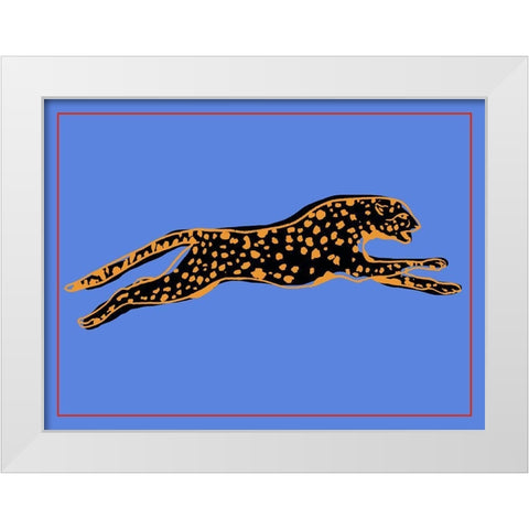 The Wild Leopard II White Modern Wood Framed Art Print by Wang, Melissa