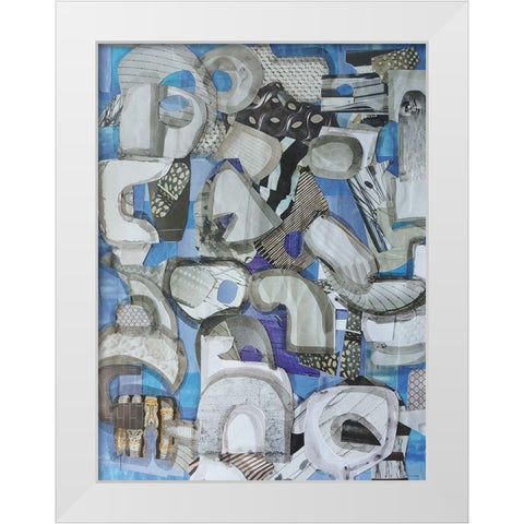Mediterranean Port I White Modern Wood Framed Art Print by Good, Coco