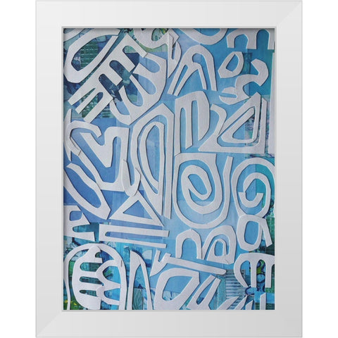 Santorini White Modern Wood Framed Art Print by Good, Coco