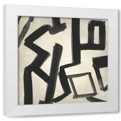 Onyx Maze II White Modern Wood Framed Art Print by Parker, Jennifer Paxton
