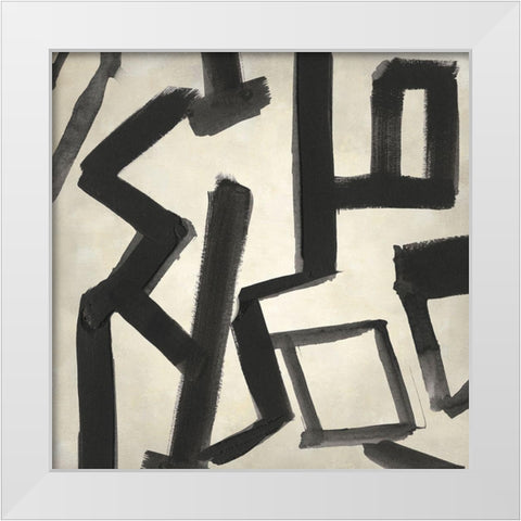 Onyx Maze II White Modern Wood Framed Art Print by Parker, Jennifer Paxton