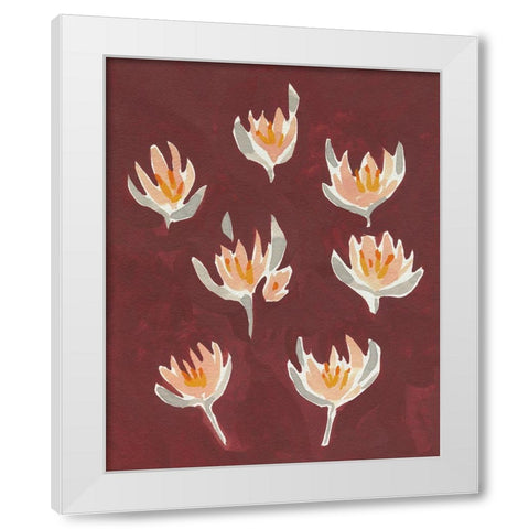 Pink Potpourri I White Modern Wood Framed Art Print by Caroline, Emma