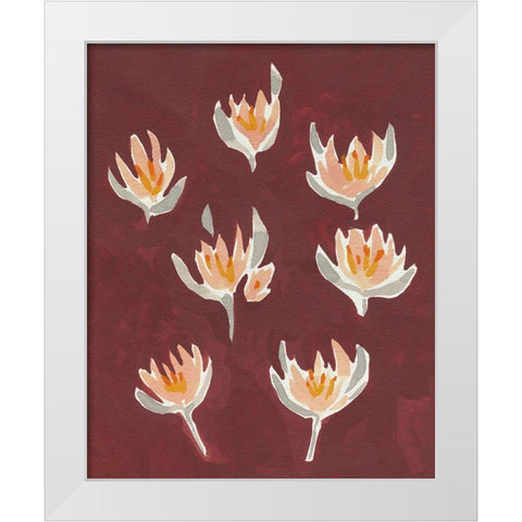 Pink Potpourri I White Modern Wood Framed Art Print by Caroline, Emma