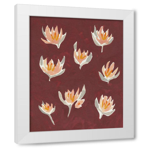 Pink Potpourri II White Modern Wood Framed Art Print by Caroline, Emma