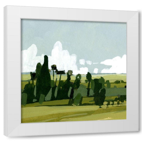 Verdant Summer I White Modern Wood Framed Art Print by Caroline, Emma
