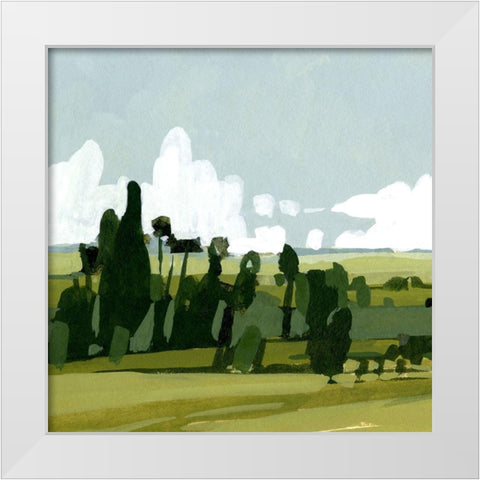 Verdant Summer I White Modern Wood Framed Art Print by Caroline, Emma