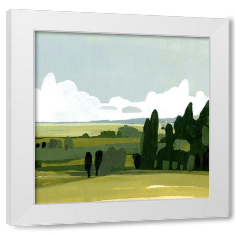 Verdant Summer II White Modern Wood Framed Art Print by Caroline, Emma