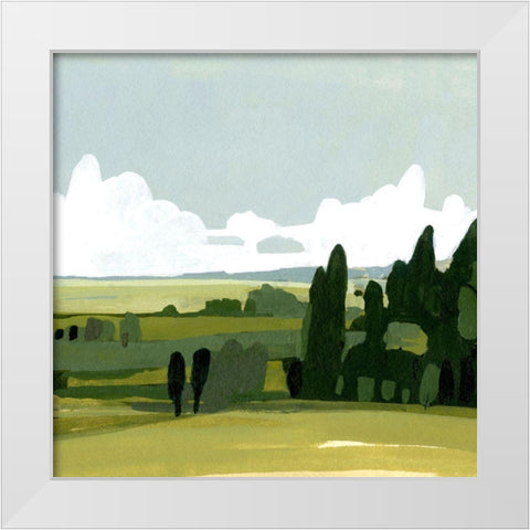 Verdant Summer II White Modern Wood Framed Art Print by Caroline, Emma