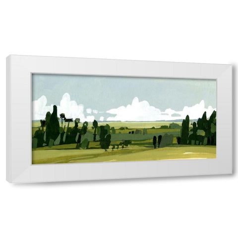 Verdant Summer III White Modern Wood Framed Art Print by Caroline, Emma