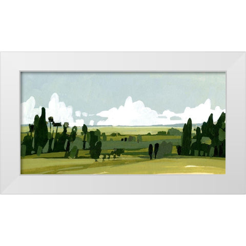 Verdant Summer III White Modern Wood Framed Art Print by Caroline, Emma