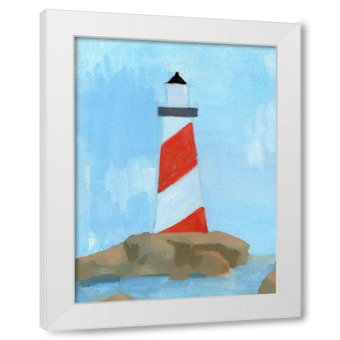 Lookout Point I White Modern Wood Framed Art Print by Green, Jacob