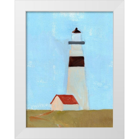 Lookout Point II White Modern Wood Framed Art Print by Green, Jacob