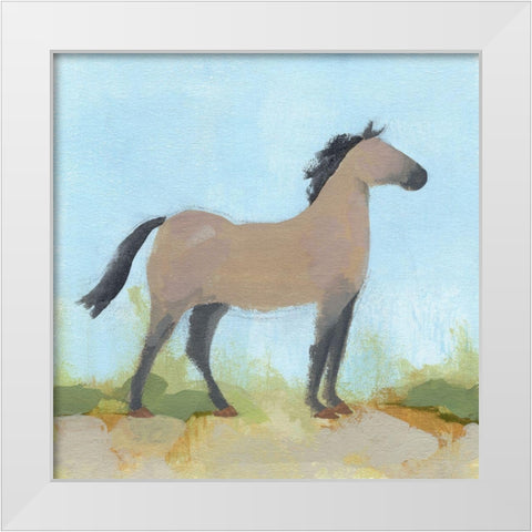 Wild Pony II White Modern Wood Framed Art Print by Green, Jacob