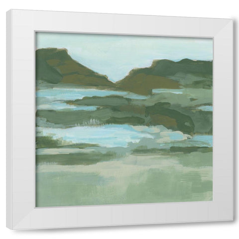Lake Hills II White Modern Wood Framed Art Print by Vess, June Erica
