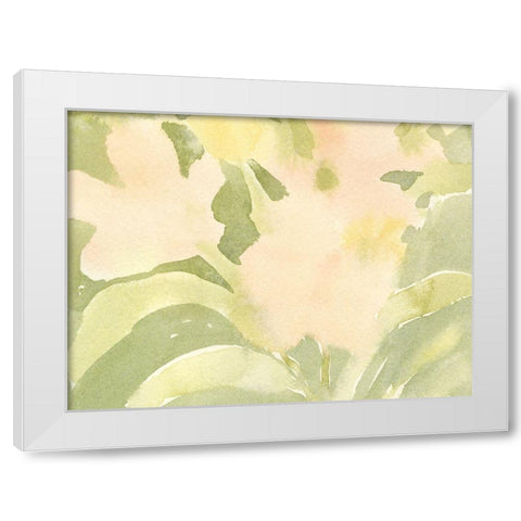 Verdant Floral Abstract II White Modern Wood Framed Art Print by Caroline, Emma