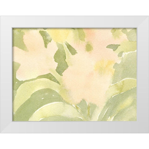 Verdant Floral Abstract II White Modern Wood Framed Art Print by Caroline, Emma