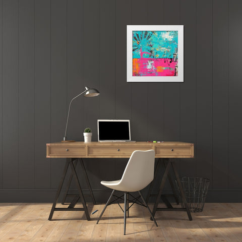 Colorful Emotion White Modern Wood Framed Art Print by Ashley, Erin