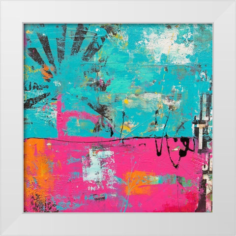 Colorful Emotion White Modern Wood Framed Art Print by Ashley, Erin