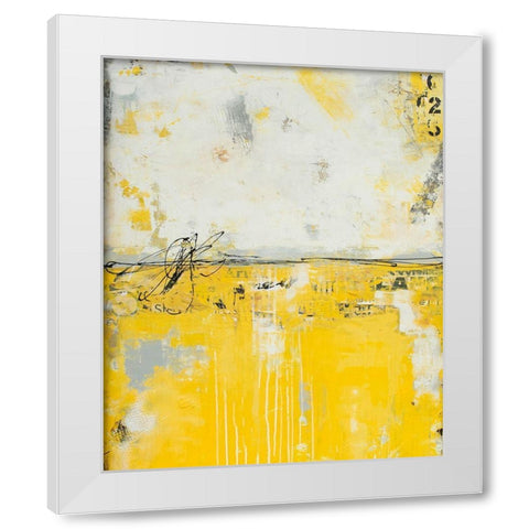 Yellow Bound White Modern Wood Framed Art Print by Ashley, Erin