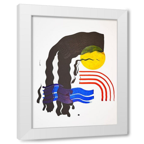 Shifting I White Modern Wood Framed Art Print by Gianni, Katie