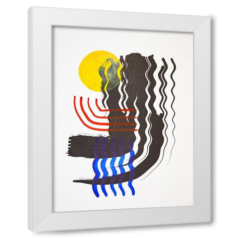 Shifting II White Modern Wood Framed Art Print by Gianni, Katie
