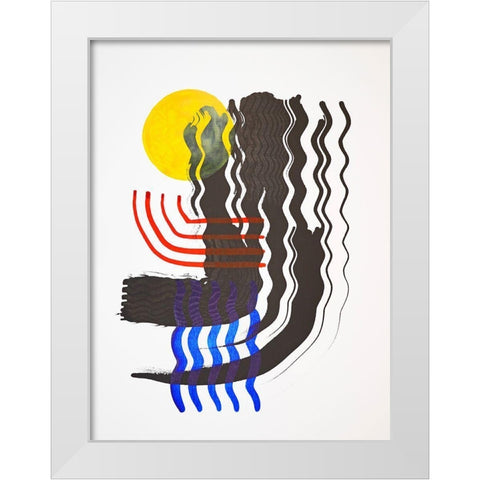 Shifting II White Modern Wood Framed Art Print by Gianni, Katie