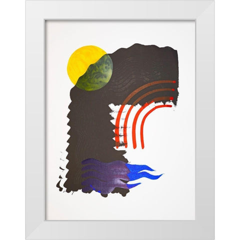 Shifting IV White Modern Wood Framed Art Print by Gianni, Katie