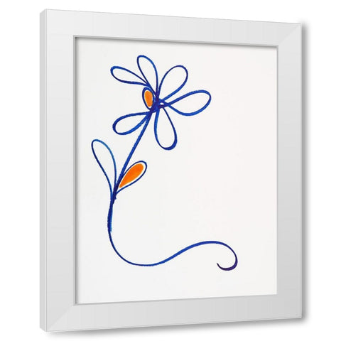 Wobbly Blooms I White Modern Wood Framed Art Print by Gianni, Katie