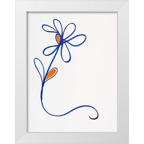 Wobbly Blooms I White Modern Wood Framed Art Print by Gianni, Katie