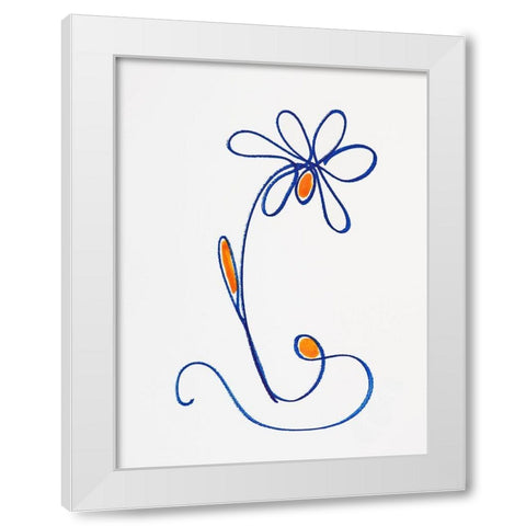 Wobbly Blooms II White Modern Wood Framed Art Print by Gianni, Katie