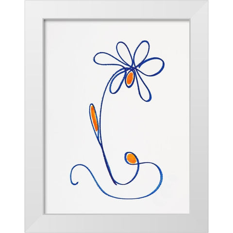 Wobbly Blooms II White Modern Wood Framed Art Print by Gianni, Katie