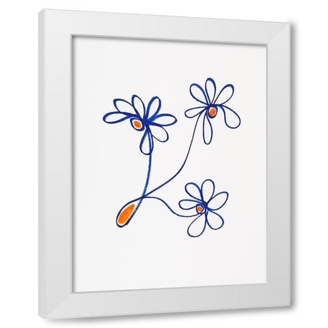 Wobbly Blooms III White Modern Wood Framed Art Print by Gianni, Katie