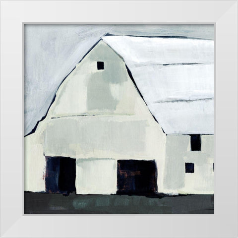 Blue Hour Barn II White Modern Wood Framed Art Print by Warren, Annie