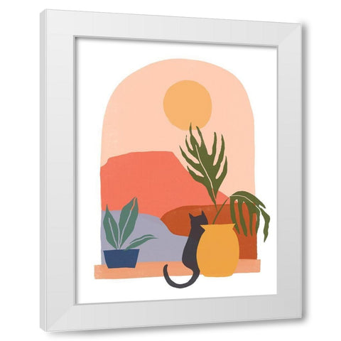 Paper Scene I White Modern Wood Framed Art Print by Vess, June Erica