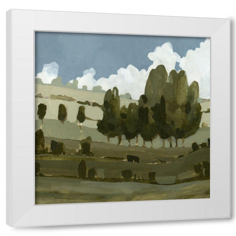 Rolling Green I White Modern Wood Framed Art Print by Caroline, Emma