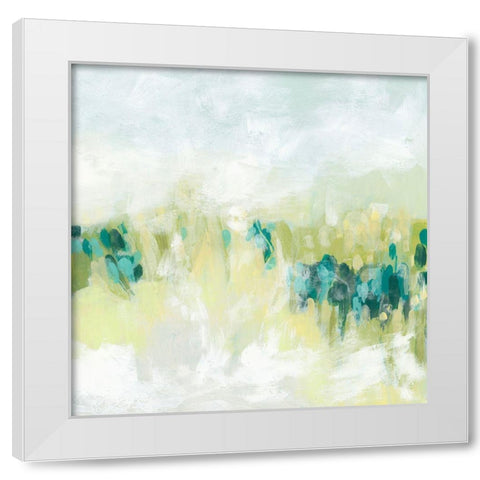 Hazy Meadow II White Modern Wood Framed Art Print by Vess, June Erica