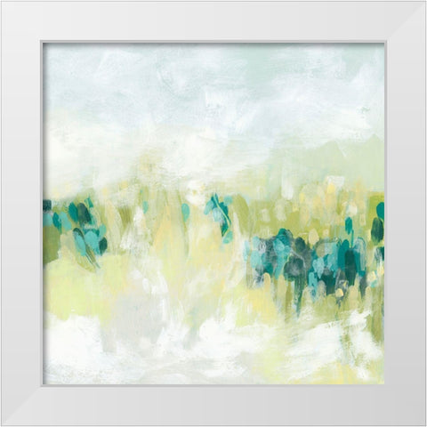 Hazy Meadow II White Modern Wood Framed Art Print by Vess, June Erica