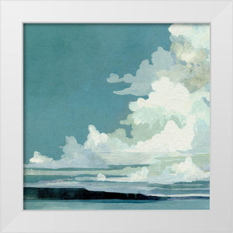 Cloud Coverage I White Modern Wood Framed Art Print by Caroline, Emma