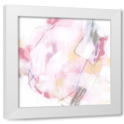 Rose Static I White Modern Wood Framed Art Print by Vess, June Erica
