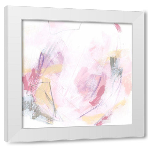 Rose Static III White Modern Wood Framed Art Print by Vess, June Erica