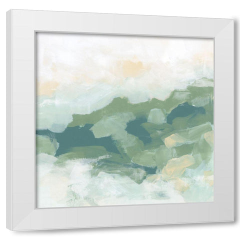 Greenfield Fog II White Modern Wood Framed Art Print by Vess, June Erica