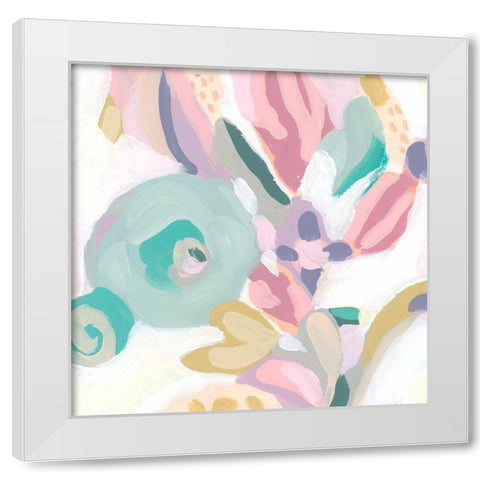 Floral Rapport  I White Modern Wood Framed Art Print by Vess, June Erica