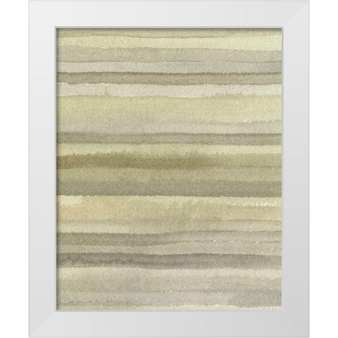 Lines in Neutral I White Modern Wood Framed Art Print by Caroline, Emma