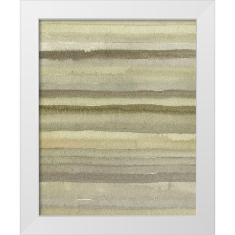 Lines in Neutral II White Modern Wood Framed Art Print by Caroline, Emma