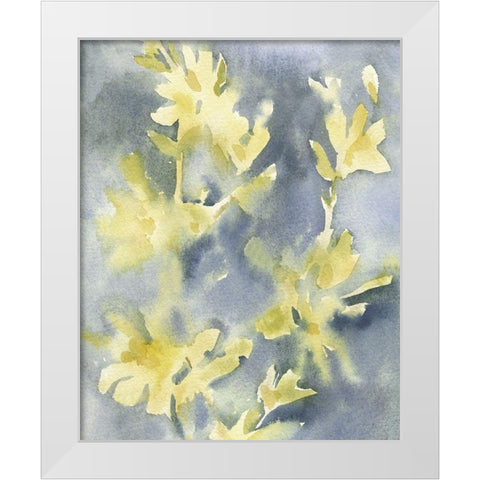 Forsythia Blooms II White Modern Wood Framed Art Print by Caroline, Emma