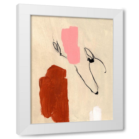 Terra Rosa Abstract I White Modern Wood Framed Art Print by Green, Jacob