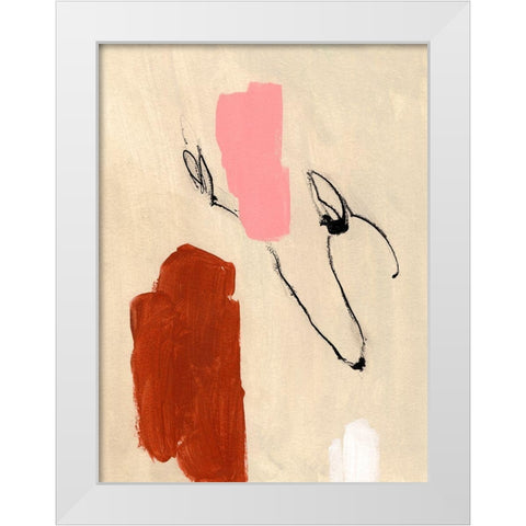 Terra Rosa Abstract I White Modern Wood Framed Art Print by Green, Jacob